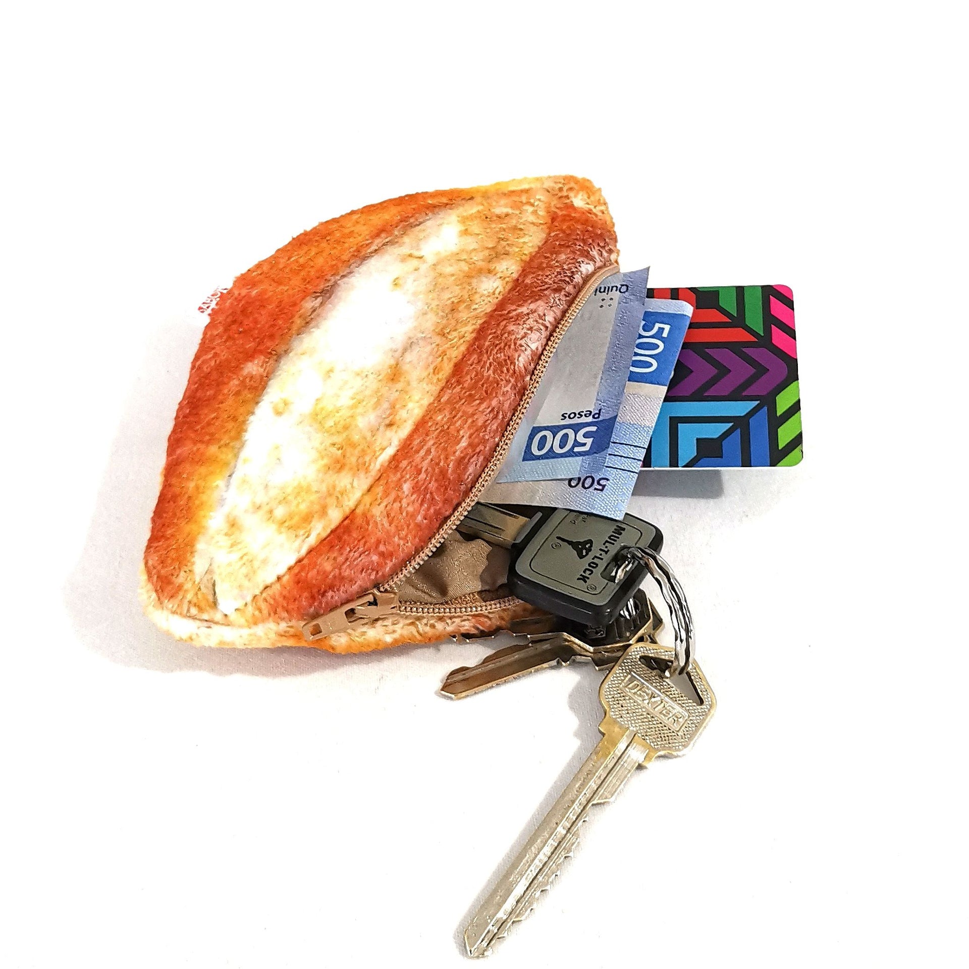 Bolillo Monedero De Silicon De Aguacate Cartera De Taco STOCK